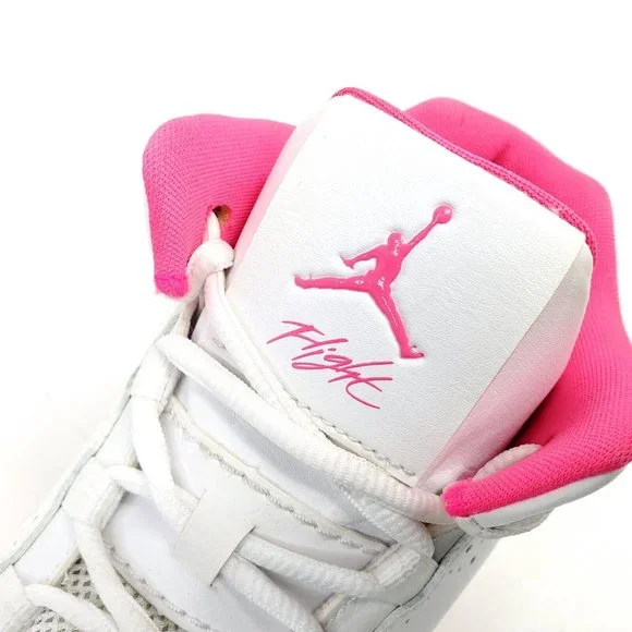 Jordan Flight Origin 2 Girls Shoes Size 7.5Y White Pink Sneakers 718075-100 - Picture 4 of 10